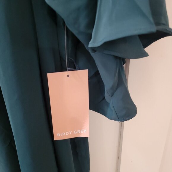 Birdy Grey Women's Kenny Ruffle Belted Short Robe Emerald Green Size XL/2XL - Picture 5 of 11